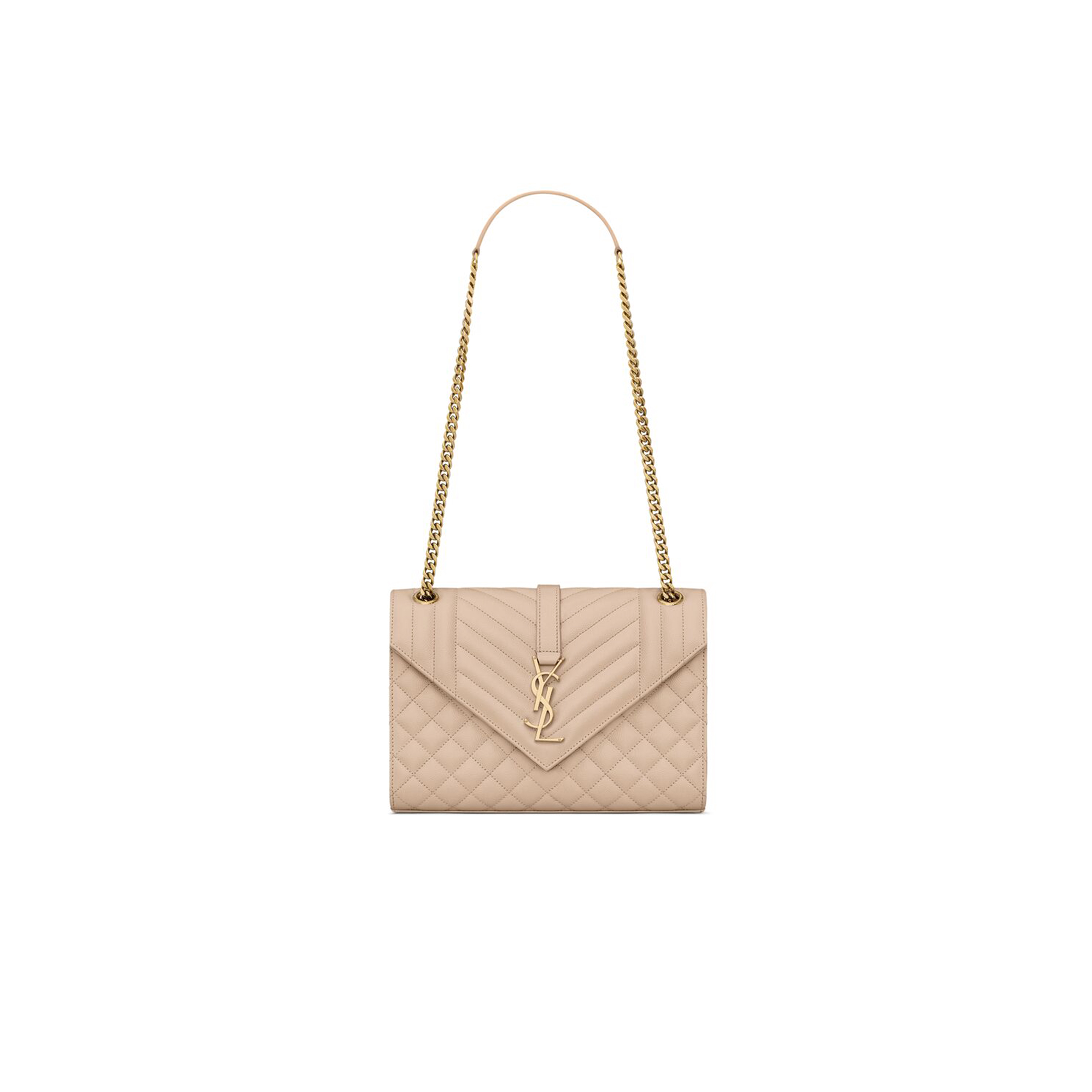 YSL ENVELOPE MEDIUM IN QUILTED GRAIN DE POUDRE EMBOSSED LEATHER 600185BOW912721 (24*17.5*6cm) YSL ENVELOPE MEDIUM IN QUILTED GRAIN DE POUDRE EMBOSSED LEATHER 600185BOW912721 (24*17.5*6cm)